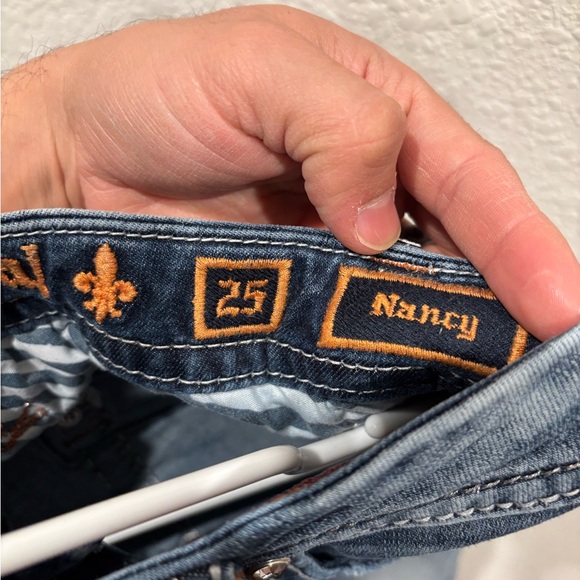 Women’s Rock Revival Cuffed Straight Nancy Western Jeans Pants Size 25 Cowgirl - Picture 5 of 7